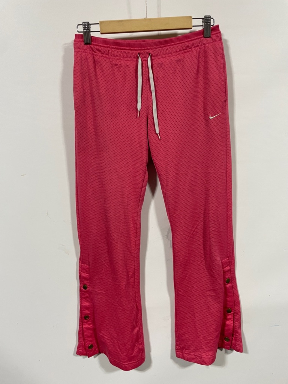 Nike women’s ' Hot Pink Mesh Snap-Detail Joggers
